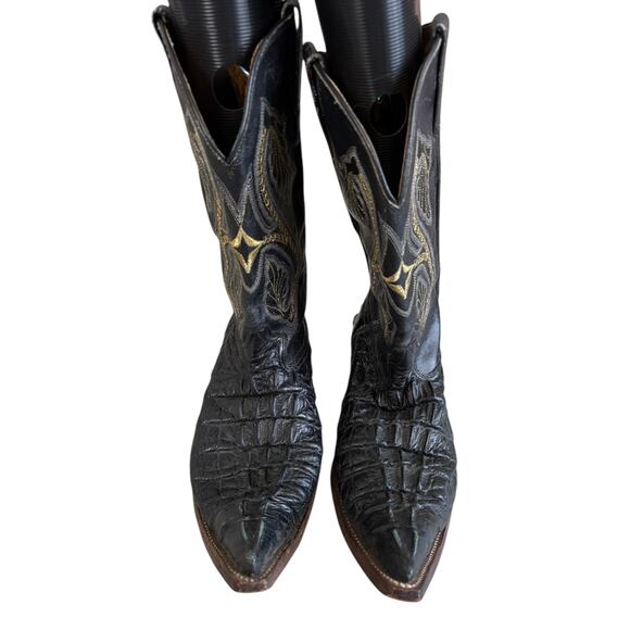 Botas Artillero Leather Cowboy Boots Men’s 27 / US 9 Alligator Print Western - Picture 2 of 12